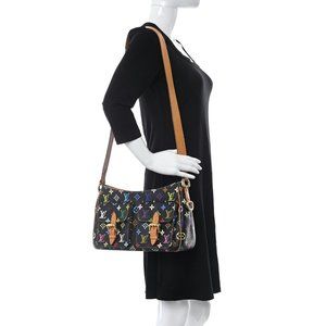 LOUIS VUITTON Monogram Multicolor Lodge GM Black
